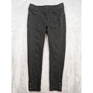 Talbots Leggings Womens Size Medium Black Pleated Skinny Ankle Stretch